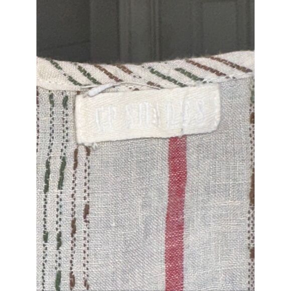 CP SHADES LINEN AZTEC PRINT SLEEVELESS MIDI W/POCKETS DRESS - Picture 3 of 7